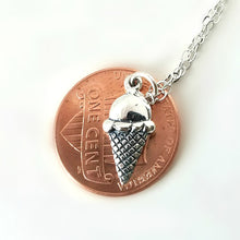 Load image into Gallery viewer, Sterling Silver Ice Cream Cone Charm -- EF0175
