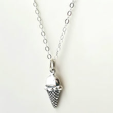 Load image into Gallery viewer, Sterling Silver Ice Cream Cone Charm -- EF0175
