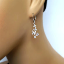 Load image into Gallery viewer, Sterling Silver Butterfly Cluster Earrings -- E258
