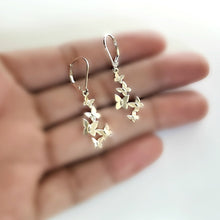 Load image into Gallery viewer, Sterling Silver Butterfly Cluster Earrings -- E258
