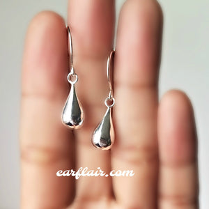 Sterling Silver Elegant Teardrop Dangle Earrings -- E203