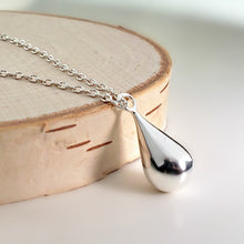 Load image into Gallery viewer, Sterling Silver Elegant Teardrop Necklace -- N209
