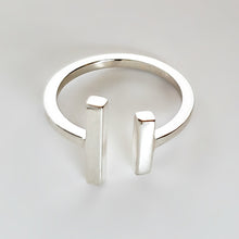 Load image into Gallery viewer, Sterling Silver Adjustable Bar Ring -- EF0190
