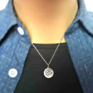 Sterling Silver Starry Night Wave Charm -- EF0197