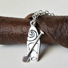 Load image into Gallery viewer, Sterling Silver Paddle Board Charm -- EF0200
