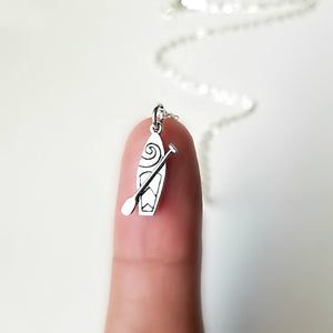 Sterling Silver Paddle Board Charm -- EF0200
