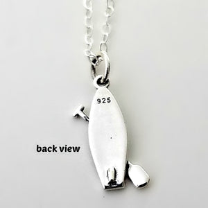 Sterling Silver Paddle Board Charm -- EF0200
