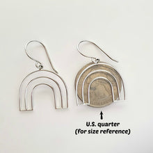 Load image into Gallery viewer, Sterling Silver Wire Rainbow Earrings -- E260
