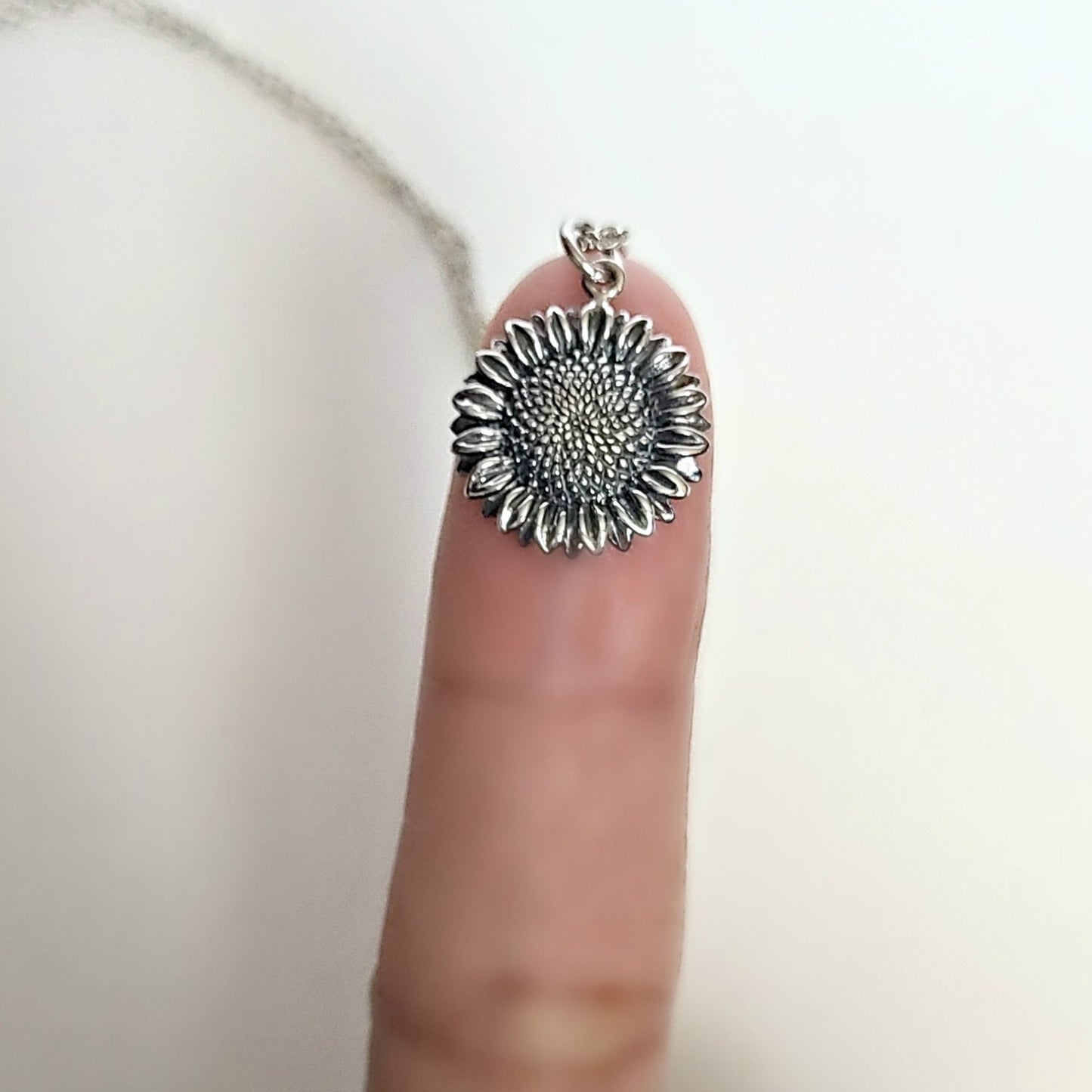 Sterling Silver Sunflower Charm -- EF0205