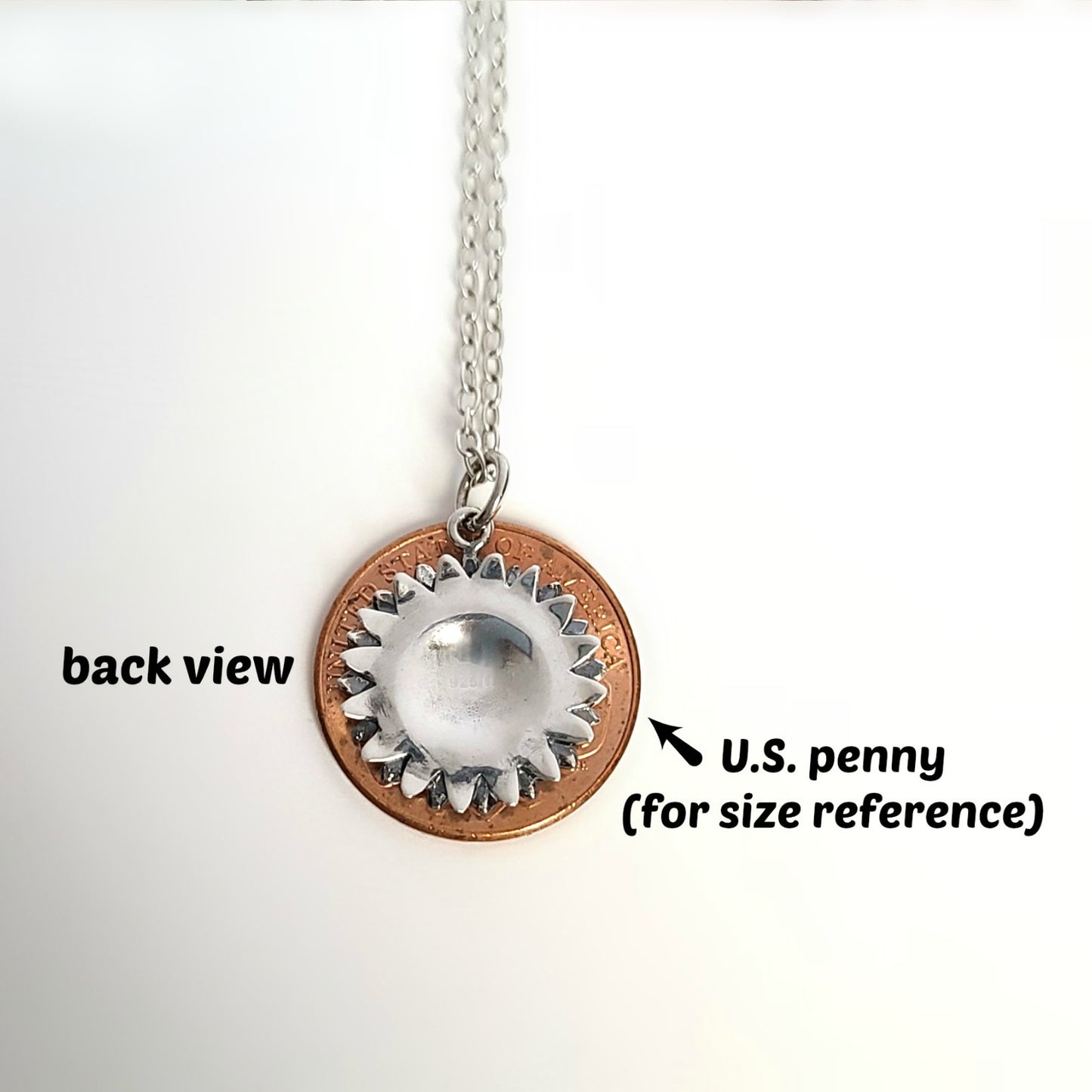 Sterling Silver Sunflower Charm -- EF0205