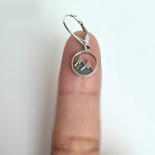 Load image into Gallery viewer, Sterling Silver Snow Capped Mountain Earrings -- E261
