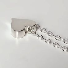 Load image into Gallery viewer, Sterling Silver Heart Bead Necklace -- EF0209
