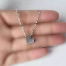 Load image into Gallery viewer, Sterling Silver Heart Bead Necklace -- EF0209
