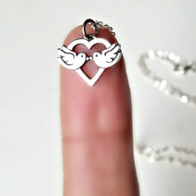 Load image into Gallery viewer, Sterling Silver Love Birds Charm -- EF0212
