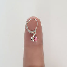 Load image into Gallery viewer, Sterling Silver Birthstone Dangle Earrings -- E265
