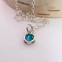 Load image into Gallery viewer, Sterling Silver Birthstone Charm Necklace -- EF0219
