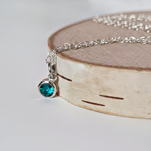 Load image into Gallery viewer, Sterling Silver Birthstone Charm Necklace -- EF0219
