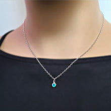 Load image into Gallery viewer, Sterling Silver Birthstone Charm Necklace -- EF0219
