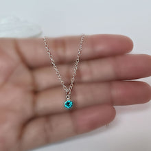 Load image into Gallery viewer, Sterling Silver Birthstone Charm Necklace -- EF0219
