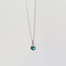 Load image into Gallery viewer, Sterling Silver Birthstone Charm Necklace -- EF0219
