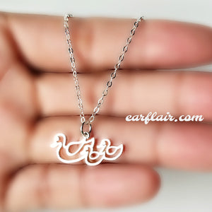 Sterling Silver Mama Duck Charm -- EF0221