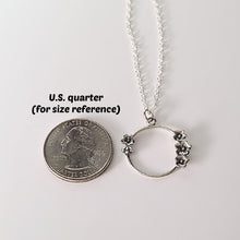 Load image into Gallery viewer, Sterling Silver Cherry Blossom Circle Charm -- EF0230
