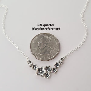 Sterling Silver Cherry Blossom Necklace -- EF0231