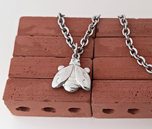 Load image into Gallery viewer, Stainless Steel Ladybug Charm Necklace -- EF0244
