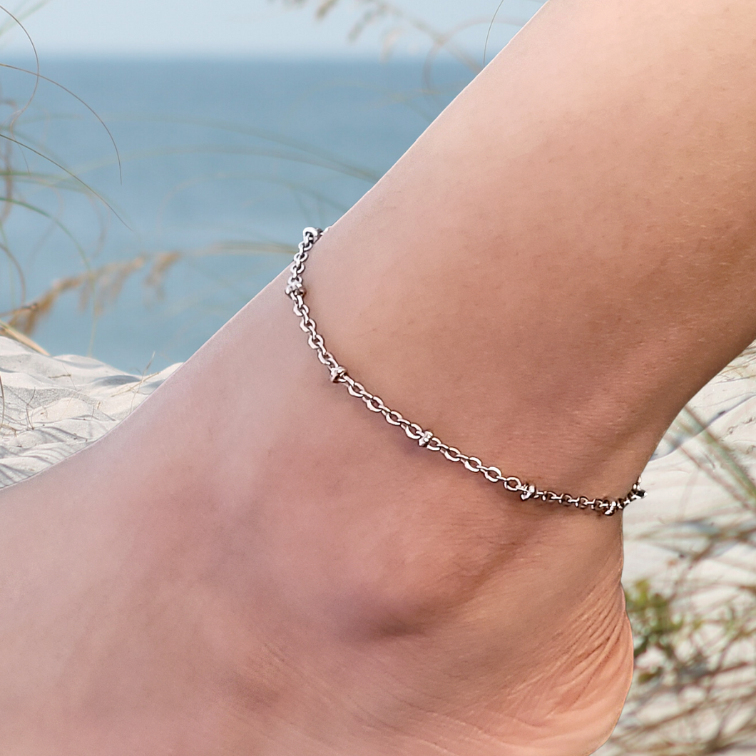 Stainless Steel Satellite Anklet --EF0249
