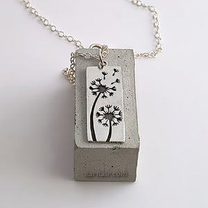 Sterling Silver Dandelions Charm -- EF0256