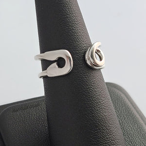 Sterling Silver Safety Pin Ring -- EF0261