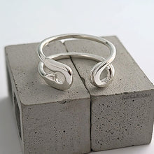 Load image into Gallery viewer, Sterling Silver Safety Pin Ring -- EF0261
