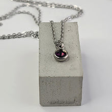 Load image into Gallery viewer, Stainless Steel Birthstone Charm Necklace
