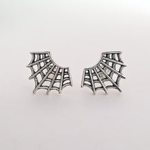 Load image into Gallery viewer, Sterling Silver Spider Web Earrings
