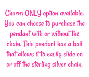 Sterling Silver Crane Pendant/Necklace -- N122