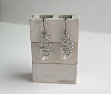 Load image into Gallery viewer, Sterling Silver Small Snake Dangle Earrings -- E274
