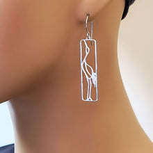 Load image into Gallery viewer, Sterling Silver Crane Earrings -- E147
