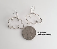 Load image into Gallery viewer, Sterling Silver Cloud Earrings -- E163
