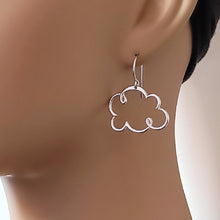 Load image into Gallery viewer, Sterling Silver Cloud Earrings -- E163
