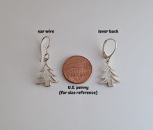 Load image into Gallery viewer, Sterling Silver Pine Tree Dangle Earrings -- E226
