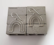 Load image into Gallery viewer, Sterling Silver Wire Rainbow Earrings -- E260
