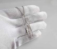 Load image into Gallery viewer, Sterling Silver Crane Pendant/Necklace -- N122
