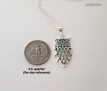 Load image into Gallery viewer, Sterling Silver Owl Pendant -- EF0143
