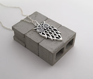 Sterling Silver Owl Pendant -- EF0143