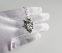 Load image into Gallery viewer, Sterling Silver Owl Pendant -- EF0143
