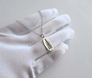 Sterling Silver Etched Pine Tree Charm -- EF0090