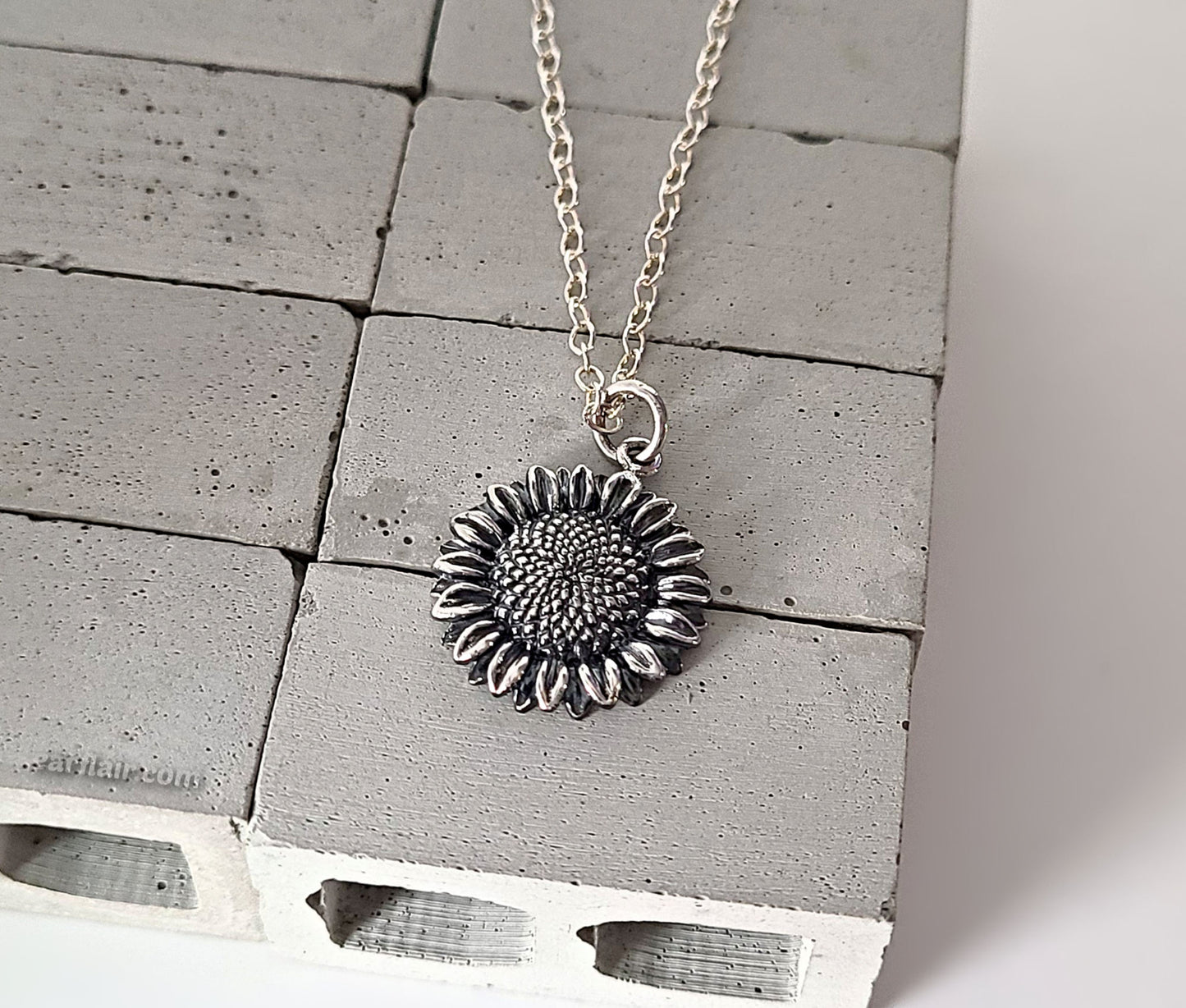 Sterling Silver Sunflower Charm -- EF0205