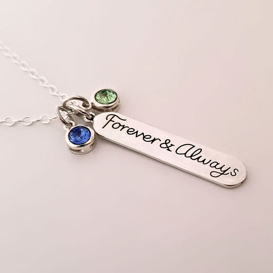 Sterling Silver "Forever & Always" Necklace -- N238