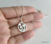 Load image into Gallery viewer, Sterling Silver Palm Trees Charm -- EF0260
