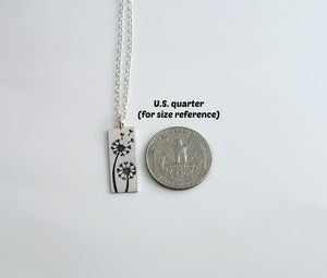 Sterling Silver Dandelions Charm -- EF0256